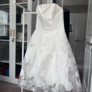 Amsale Ivory Floral Formal Dress